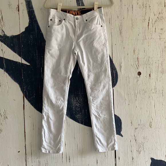 LEVI’S 510 SKINNY FIT PERFORMANCE JEAN IN WHITE SZ: 14 - Picture 1 of 14